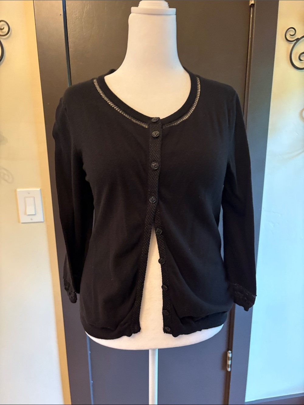 sparrow Black Knit Top